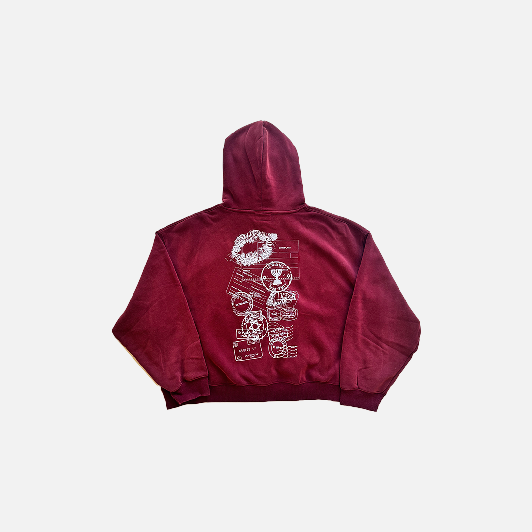 PURPLE PASSPORT HOODIE