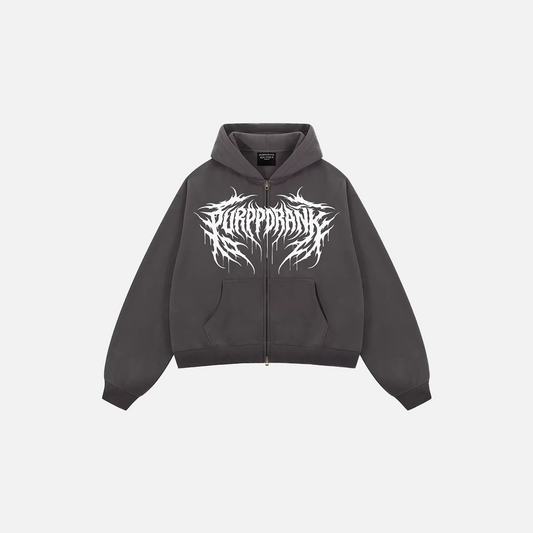 PUNK DOUBLE ZIPPER HOODIE