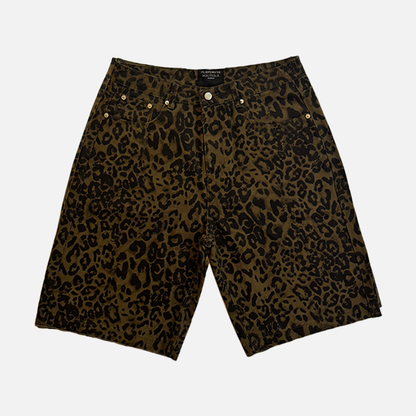 PURP LEOPARD JORTS