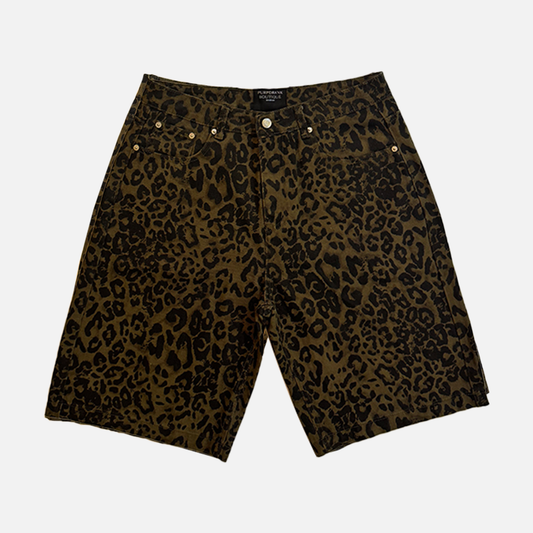 PURP LEOPARD JORTS
